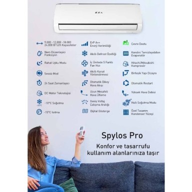 ECA SPYLOS PRO ESA1524A100 23.880 Btu/h A++ Sınıfı R32 Inverter Split Klima - Thumbnail