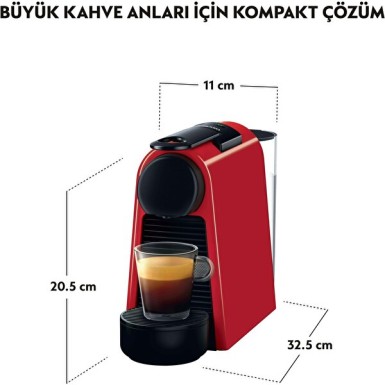 Nespresso - Nespresso Essenza Mini D 30 Kırmızı Kahve Makinesi