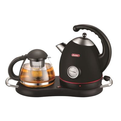 Queen Teachat Black Tea Set 1.7 Liter Teapot Capacity 0.7 Liter Auto Power Off